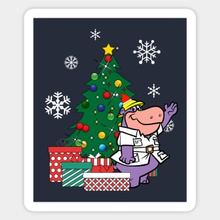 Peter Potamus Around The Christmas Tree Sticker